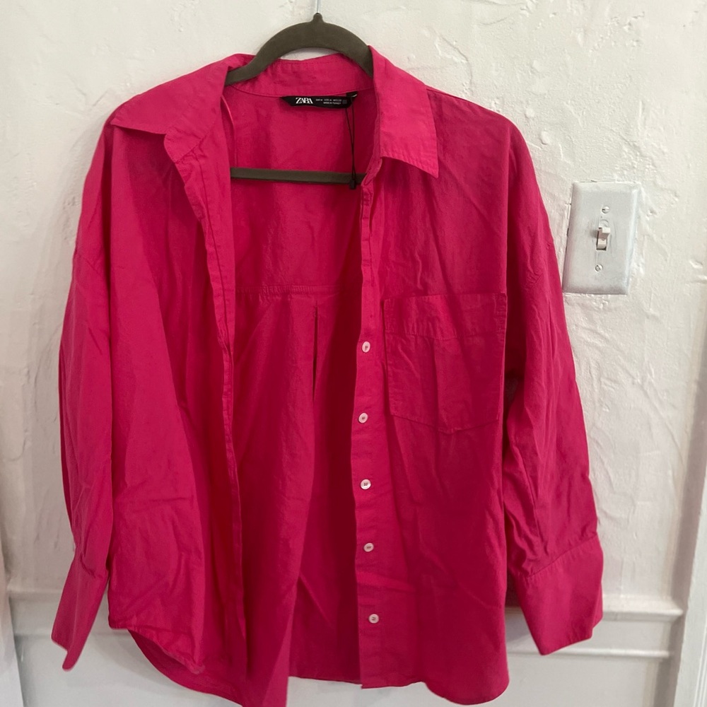 Zara Hot Pink blouse